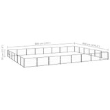 Kavez za pse crni 48 m² čelični 3082171