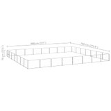 Kavez za pse srebrni 56 m² čelični 3082184