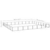 Kavez za pse crni 56 m² čelični 3082180