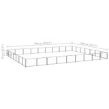 Kavez za pse crni 63 m² čelični 3082181