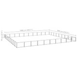 Kavez za pse crni 90 m² čelični 3082194