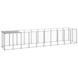 Kavez za pse srebrni 6,05 m² čelični 3082204 Kavez za pse srebrni 6,05 m² čelični 3082204
