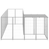 Kavez za pse srebrni 6,05 m² čelični 3082231 Kavez za pse srebrni 6,05 m² čelični 3082231