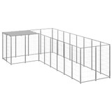 Kavez za pse srebrni 6,05 m² čelični 3082231 Kavez za pse srebrni 6,05 m² čelični 3082231