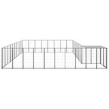 Kavez za pse crni 25,41 m² čelični 3082240 Kavez za pse crni 25,41 m² čelični 3082240