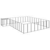 Kavez za pse crni 25,41 m² čelični 3082240 Kavez za pse crni 25,41 m² čelični 3082240