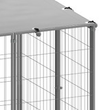 Kavez za pse srebrni 25,41 m² čelični 3082246 Kavez za pse srebrni 25,41 m² čelični 3082246
