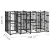 Vanjski kavez za pse čelični 7,37 m² 3097939
