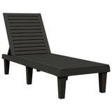 Ležaljke za sunčanje 2 kom crne 155x58x83 cm od polipropilena 364148