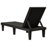 Ležaljke za sunčanje 2 kom crne 155x58x83 cm od polipropilena 364148
