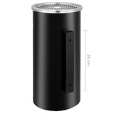 Zidna kanta za smeće s pepeljarom čelična 26 L crna 51096