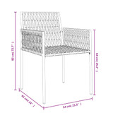Vrtne stolice s jastucima 4 kom crne 54x61x83 cm od poliratana 3187089