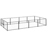 Kavez za pse crni 8 m² čelični 3082111 Kavez za pse crni 8 m² čelični 3082111