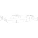 Kavez za pse srebrni 63 m² čelični 3082185 Kavez za pse srebrni 63 m² čelični 3082185