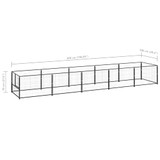 Kavez za pse crni 5 m² čelični 3082095
