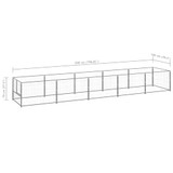 Kavez za pse srebrni 5 m² čelični 3082103