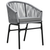 7-dijelni vrtni blagovaonski set sivi 3099237