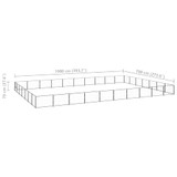 Kavez za pse crni 70 m² čelični 3082182