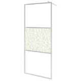 Pregrada za tuš s policom krom 90x195 cm staklo ESG i aluminij 3185498
