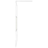 Pregrada za tuš s policom krom 90x195 cm staklo ESG i aluminij 3185498