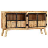 Komoda smeđe-crna 160x30x80 cm od masivnog grubog drva manga 247994 Komoda smeđe-crna 160x30x80 cm od masivnog grubog drva manga 247994