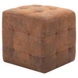 Noćni ormarići 2 kom smeđi 30 x 30 x 30 cm umjetna brušena koža 249014 Noćni ormarići 2 kom smeđi 30 x 30 x 30 cm umjetna brušena koža 249014