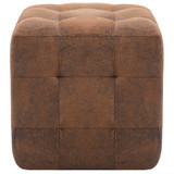 Noćni ormarići 2 kom smeđi 30 x 30 x 30 cm umjetna brušena koža 249014 Noćni ormarići 2 kom smeđi 30 x 30 x 30 cm umjetna brušena koža 249014