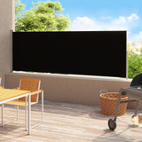 Uvlačiva bočna tenda za terasu 200 x 500 cm crna 313417