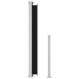 Uvlačiva bočna tenda za terasu 180 x 500 cm crna 313405