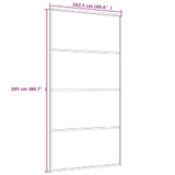 Klizna vrata od aluminija i stakla ESG 102,5 x 205 cm crna 149481