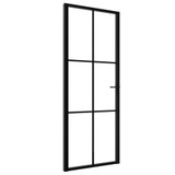 Sobna vrata od stakla ESG i aluminija 76 x 201,5 cm crna 151202