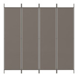 Sobna pregrada s 4 panela antracit 200 x 220 cm od tkanine 350200 Sobna pregrada s 4 panela antracit 200 x 220 cm od tkanine 350200