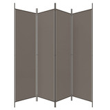 Sobna pregrada s 4 panela antracit 200 x 220 cm od tkanine 350200 Sobna pregrada s 4 panela antracit 200 x 220 cm od tkanine 350200