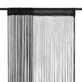 Končane Zavjese 2 kom 140x250 cm Crne Končane Zavjese 2 kom 140x250 cm Crne