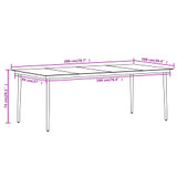 9-dijelni vrtni blagovaonski set crni 3099148