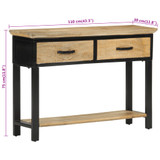 Konzolni stol 110 x 30 x 75 cm od masivnog grubog drva manga 351618 Konzolni stol 110 x 30 x 75 cm od masivnog grubog drva manga 351618