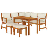 6-dijelni vrtni blagovaonski set s jastucima od bagremovog drva 3154964