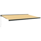 Tenda na uvlačenje žuto-bijela 5 x 3 m od tkanine i aluminija 3154560