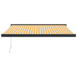 Tenda na uvlačenje žuto-bijela 3 x 2,5 m od tkanine i aluminija 3154556