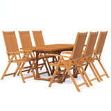 7-dijelni vrtni blagovaonski set od masivnog bagremovog drva 3079646