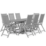 9-dijelni vrtni blagovaonski set od masivnog bagremovog drva 3079650