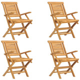 Sklopive vrtne stolice 4 kom 56x63x90 cm od masivne tikovine 3155049