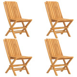 Sklopive vrtne stolice 4 kom 47x47x89 cm od masivne tikovine 3155052