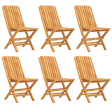 Sklopive vrtne stolice 6 kom 47x47x89 cm od masivne tikovine 3155053