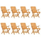 Sklopive vrtne stolice 8 kom 61x67x90 cm od masivne tikovine 3155057