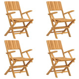 Sklopive vrtne stolice 4 kom 55x61x90 cm od masivne tikovine 3155061