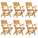 Sklopive vrtne stolice 6 kom 55x61x90 cm od masivne tikovine 3155062