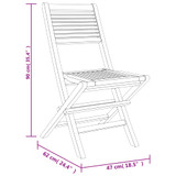 Sklopive vrtne stolice 4 kom 47x62x90 cm od masivne tikovine 3155064