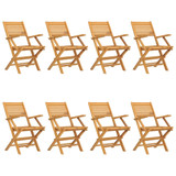 Sklopive vrtne stolice 8 kom 55x62x90 cm od masivne tikovine 3155069