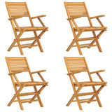 Sklopive vrtne stolice 4 kom 55x62x90 cm od masivne tikovine 3155067